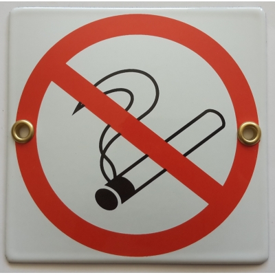 Emaille verbodsbod pictogram 'verboden te roken'
